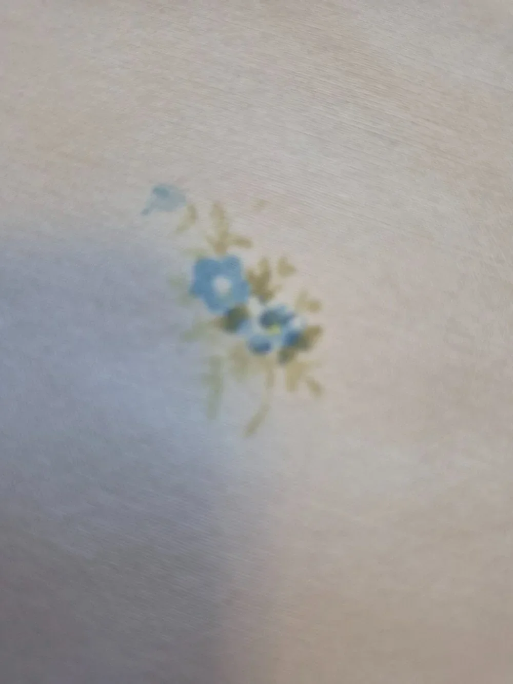 Cottagecore Top Flat Sheet Full Size Delicate Blue Floral
